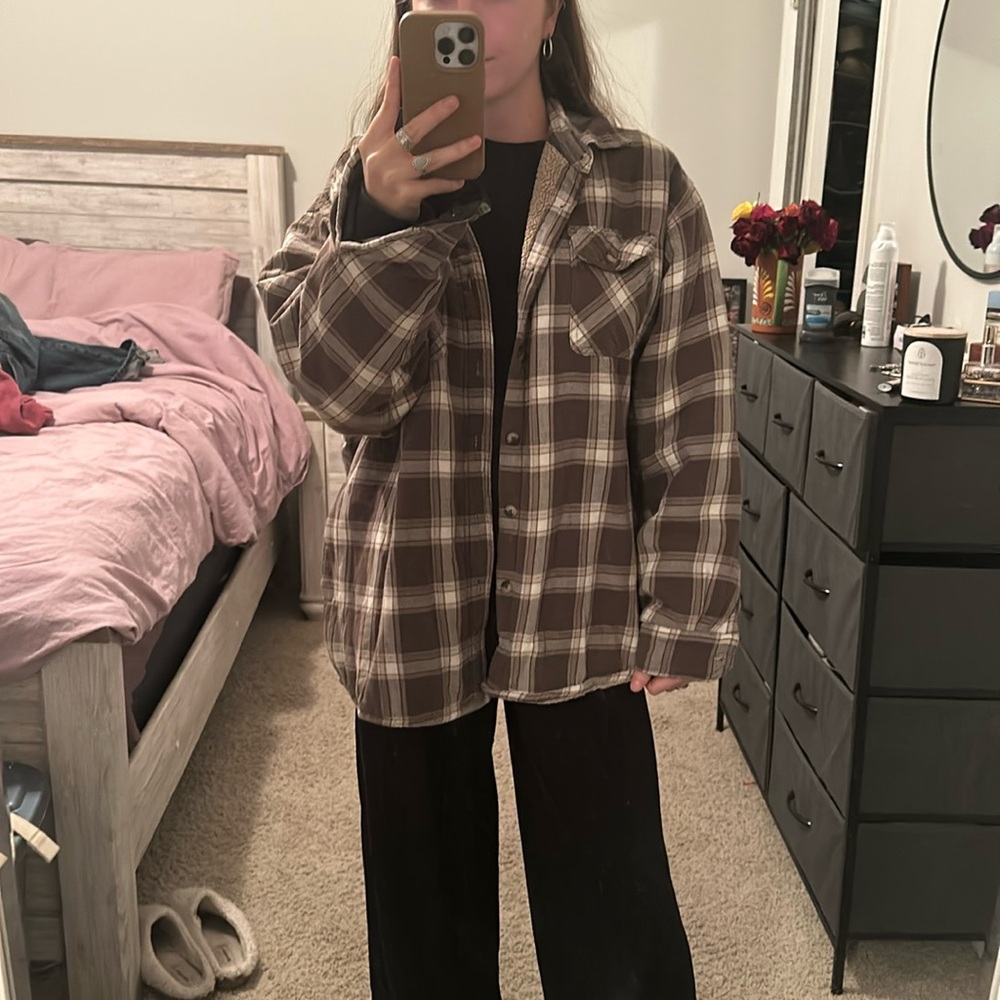 Wrangler button up thick flannel jacket